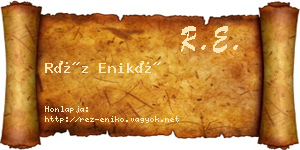 Réz Enikő névjegykártya
